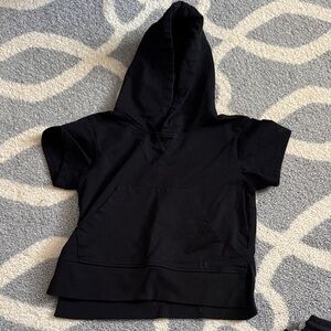 Little Bipsy Black Short-Sleeve Hooded Top